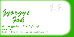 gyorgyi fok business card